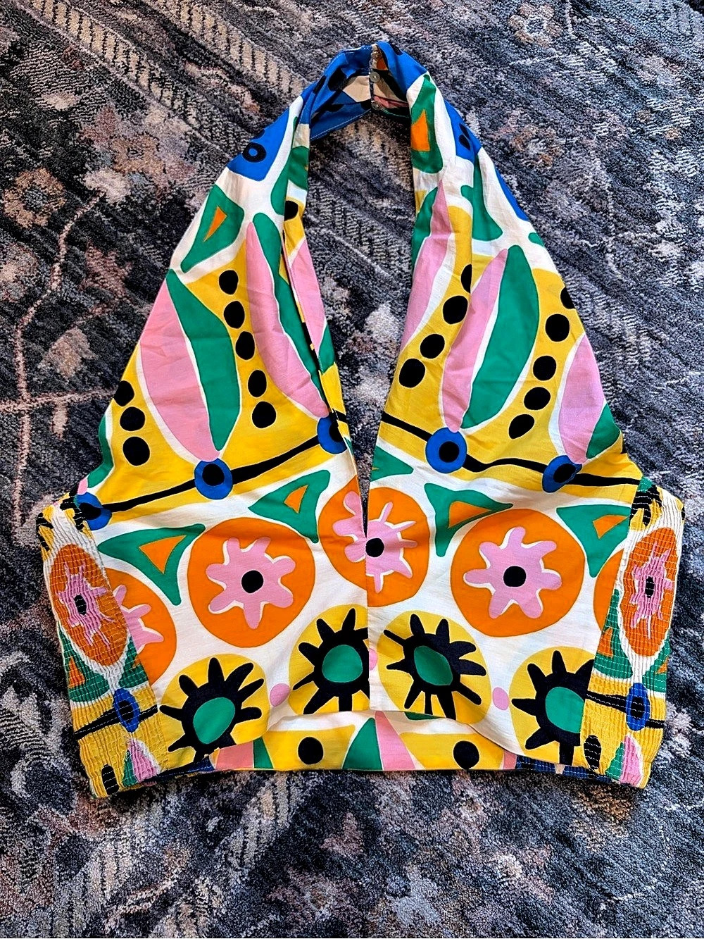 Zara Abstract Halter Crop